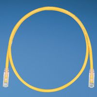 Panduit UTPSP3YLY Category-6 8-Conductor Strain Relief Clear Boot Patch Cord, 3-Feet, Yellow