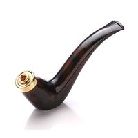 YIHUI Sea Willow Cigarette Holder Corn Cob Pipe Kit Double Loop Filter Can be Cleaned Smoking Tool Carved Retro Style