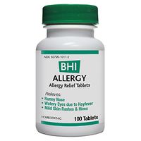 BHI Allergy Relief Natural, Safe Homeopathic Relief - 100 Tablets