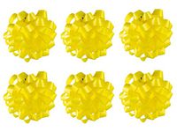 PMU Star Gift Bows 6 Inch Neon Yellow (6/Pkg) Pkg/12