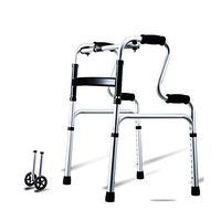 SSLW Walker Folding Lower Limb Training Medical Auxiliary Walking Frame Adjustable Height Walker,Color1