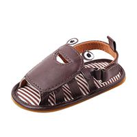 heavKin Infant Baby Boy Girls Summer Sandals Cartoon Crab Stripe Soft Sole First Walkers Shoes (Brown, 12-15Months)