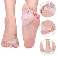 Toe Separator and Gel Bunion Pads for Bunion Pain Relief, Hammer Toe Straightener, Overlapping Toes Spacers, Hallux Valgus, Big Toe Stretchers and Alignment, Callus Blister, Fits Men and Women