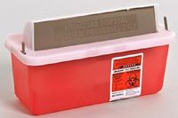 26644144 PT# 85031 Container Sharps In-Room Mailbox Style Lid Red 2qt Ea by, Kendall Company -26644144