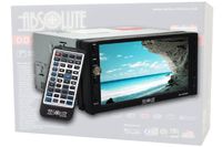 Absolute DD-3000BT 7-Inch Double Din Multimedia DVD Player Receiver with Touch Screen System Display and Detachable Front Panel Built-in Bluetooth