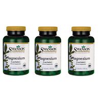 Swanson Magnesium (Lactate) 84 Milligrams 120 Capsules 3 Pack