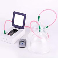 WMG&BB Chest Massager, Electric Wireless Remote Breast Massager, Double Cup Breast Enhancer Drooping Underwear Standing Breast Enhancement Artifact,B