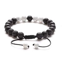 CNLQ Adjustable Lava Rock Stone Essential Oil Anxiety Diffuser Bracelet Unisex with Turquoise - Meditation,Relax,Healing,Aromatherapy (Howlite)