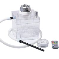 Hookah Narguile Shisha, LED Shisha with Remote Control, Portable Acrylic Hookah, Arab Hose Hookahs Combo Kit Set