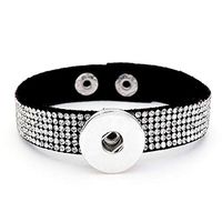 HOT DIY 1pcs Charm Silver Rhinestone wristband For Noosa snaps chunk button #83 pretty stylish charming bracelet styling fashion women brides jewellery bangles