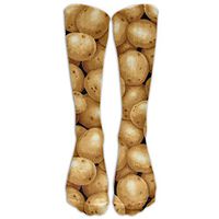 Kakgop Garden Potatoes Black Knee High Graduated Compression Socks for Women and Men - Best Medical, Nursing, Travel & Flight Socks - Running & Fitness