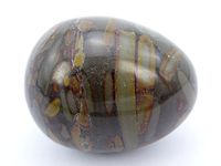 jennysun2010 1 Piece Natural Tiger Skin Jasper Gemstone Egg Crystal Healing Sphere Massage Finger Exercise 35x40mm