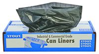 STOUT by Envision T4048B15 Total Recycled Content Bags, 100% Recyled Plastic, 40" x 48", 40-45 gal Capacity, 1.50 mil Thickness, Brown/Black (Pack of 100)