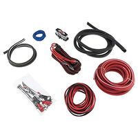 DS18 AMPKIT4 4 Gauge Amp Kit Amplifier Install Wiring 4 Ga Pro Installation Cables, 1300w (4 Gauge)