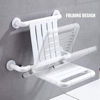 RDMZ Bracket Wall Mount Folding Shower Seat (Color : Yellow)