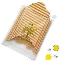 Environment Brown Paper Straw Bulk Kraft color Drinking straw, 100 pcs in Reusable Zipper bag, Biodegradable straws for Party Daily Drinking