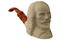 William Shakespeare - New - Block Meerschaum Pipe - Hand Carved from the Best Quality BLOCK Meerschaum - Comes in a CASE