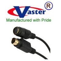 SVHS Extension Cable, Mini Din 4 PIN Male S-Video Cable Cord for HDTV LCD Plasma DVD and DV (M - F) 6 ft