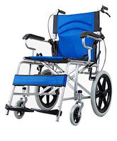 TX Medical Wheelchair Lightweight Steel Multifunction Back Folding,Blue