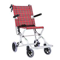 Wheelchairs Wheelchair Elderly Wheelchair Trolley Disabled Scooter Small cart Foldable Wheelchair Can Bear 75 kg (Color : Red, Size : 409094cm)
