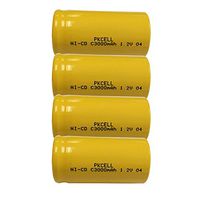 C Size 1.2V 3000mAh NI-CD Rechargeable Battery Flat Top 4Pcs