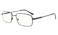 Eyekepper Eyeglasses-Blue Light Blocking-Reduced Eye Strain-Memory Computer Glasses Titanium Eyewear Men,Transparent Lens(Black,+0.00)