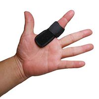 IRUFA, FS-OS-11, 3D Breathable Fabric Finger Splint, Stabilizer Brace Wrap Support for Trigger Broken, Curved Bent Mallet Locking Finger, Dislocation, Straightener, Pain Relief Black, One PCS