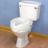 Homecraft Ashby Easy Fit 4" Raised Toilet Seat, High Elevated Toilet Seat Locks Onto Most Toilets, Portable Assistance Seat, Sturdy Brackets, Medical Aid for Elderly, Disabled, Limited Mobility