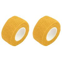 ECYC 2Pcs Self-Adhering Bandage Wraps 5 Yard Elastic First Aid Tape Roll,1 Inch Wide,Yellow