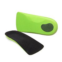 Green Insoles Half Length Insole for Plantar Fasciitis Arch Support Men's US Size 7-7.5 and Women's US Size 9-9.5 (S, Green)