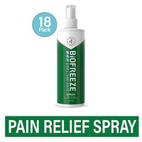 Biofreeze Pain Relief Spray for Arthritis, 16 oz. Bottle with Pump, Colorless Formula, Case of 18, 10.5% Menthol (Packaging May Vary)