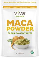Viva Naturals Organic Maca Powder, 8oz Bag, Gelatinized for Enhanced Bioavailability, Non-GMO