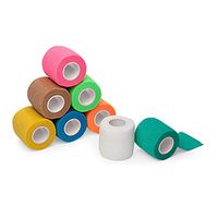 8-Pack, 2â€ x 5 Yards, Self-Adherent Cohesive Tape, Strong Sports Tape for Wrist & Ankle, Self-Adhesive Bandage Rolls, Assorted Neon Colors, by California Basics
