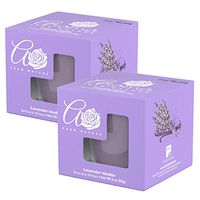 Aroma From Nature Lavender Vanilla 3 oz AireCare Scented Candle - 2 Pack - Aromatherapy Candles - Home Fragrance - Apothecary Glass With Single Wick