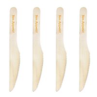 Dress My Cupcake Natural Wood Candy 500-Pack Buffet Knives DIY Kit, Bon Appetit, Orange