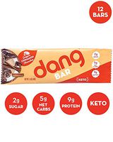 Dang Keto Bar | Chocolate Cinnamon | 12 Pack | Keto Certified, Vegan, Low Carb, Low Sugar, Plant Based, Non GMO, Gluten Free Snacks | 5g Net Carbs, 9g Protein, No Added Sugars