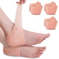 LIHEXING Heel Cups, Plantar Fasciitis Inserts Pads,Gel Heel Cushion Protectors Great for Heel Pain Relief - Dry Cracked Heels,Plantar Fasciitis, Achilles Tendinitis, Heel Spurs,for Women & Men(Flesh)