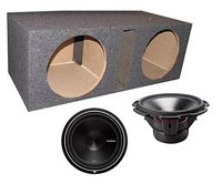 2) ROCKFORD FOSGATE P3D4-15 15" 1200 Watt 4-Ohm Car Audio Subwoofers + Sub Box