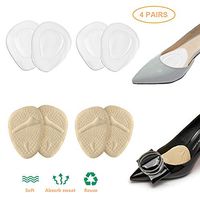 Metatarsal Pads for Women's High Heel Shoes - Soft Ball of Foot Cushions Shoe Inserts for Women (4 Pairs Foot Pads) Pain Relief Forefoot