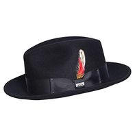 Conner Hats Men's Bad Hombre Wool Fedora, Black, L