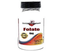 Folate 4mcg * 100 Caps 100% Natural - by EarhNaturalSupplements