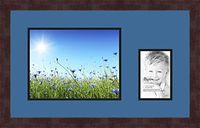 Art to Frames Double-Multimat-196-817/89-FRBW26061 Collage Frame Photo Mat Double Mat with 1-8.5x11 and 1-4x6 Openings and Espresso Frame