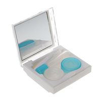 Portable Travel Contact Lens Case Box Container Holder Soak Storage White