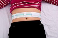 G-Tube Holder Abdominal Dialysis Protection Belt Tubes Pads Belt,Abdominal Feeding Tubes for Men and Women Re-usable and Washable (L)