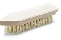 Konex Fiber Economy Utility Cleaning Brush. Heavy Duty Scrub Brush with Wood Handle. (Arrow Shaped)