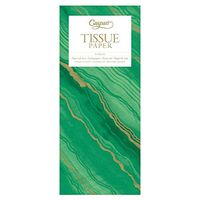 Caspari Solid Tissue Paper in Green Marble, 16 Sheets Included