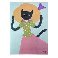 The Open House Lupang Black Cat Note College Ruled Big Notebook