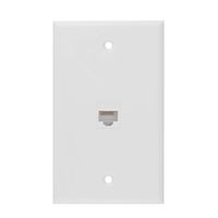 Ethernet Wall Plate, 1 Port Cat 6 RJ45 Keystone Female to Female Wall Plate Compatible with Cat7/6/6e/5/5e Ethernet Devices(2 x Screws Included)
