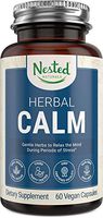 Nested Naturals Herbal Calm | Ashwagandha Stress Relief Supplement | 60 Vegan Capsules | Herbal Blend for Mental Clarity | Relief from Hyper-Alertness | Calm Mind and Nervous System | Positive Mood