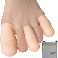 Chiroplax Gel Toe Cap (6 Caps+ Pouch) Toe Sleeve Protector Cushions Pads Guard Separator for Bunion Hammer Toe Callus Corn Blister Missing Ingrown Nails Ballet Pointe (Combo - 4Ss 2Ls, Beige)